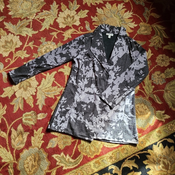 Open lightweight floral smart cardigan jacket - Picture 2 of 9